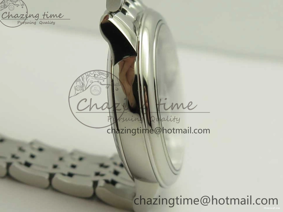 0105 TopPick De Ville Prestige Ladies 32.7mm SS MKF 1:1 Best Edition Blue Dial Diamonds Markers on SS Bracelet MIYOTA 7972